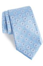Men's Nordstrom Men's Shop Kaymer Medallion Silk Tie, Size - Blue