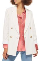 Women's Topshop Mensy Slouch Jacket Us (fits Like 0) - Ivory