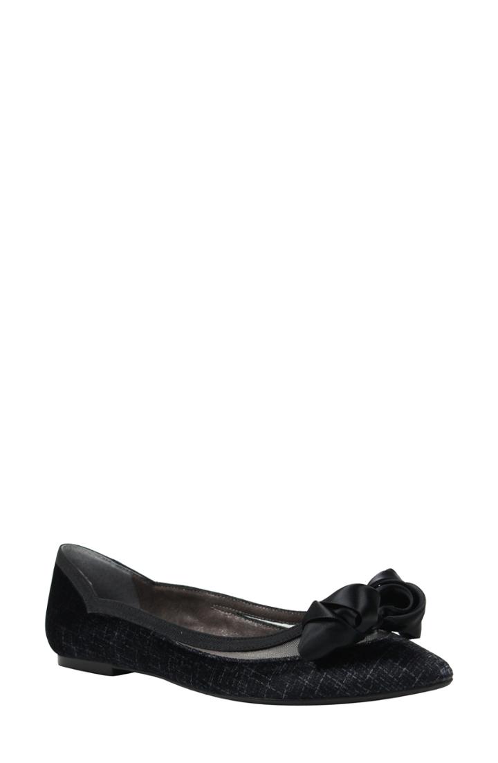 Women's J. Renee Allitson Bow Flat W - Black