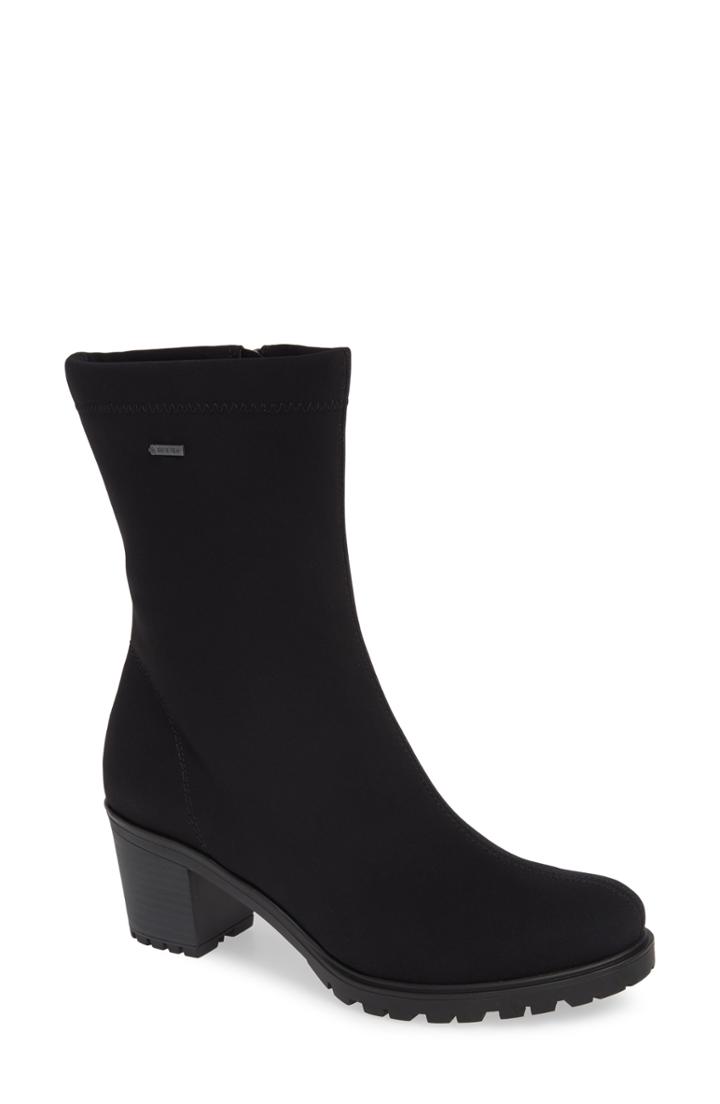 Women's Ara Mercy Waterproof Gore-tex Bootie .5 M - Black