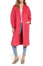 Women's Leith Single Button Long Jacket, Size - Pink