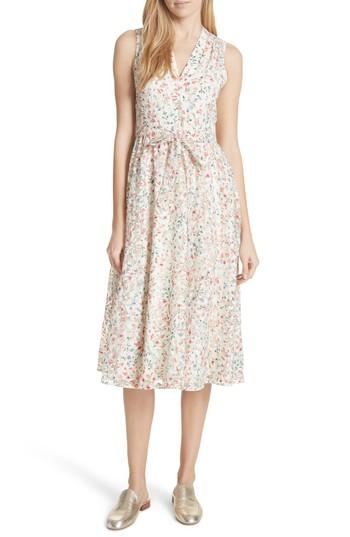 Women's Kate Spade New York Mini Bloom Burnout Midi Dress - Beige