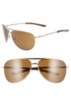 Men's Smith Serpico 2 65mm Mirrored Chromapop(tm) Polarized Aviator Sunglasses - Matte Gold