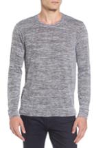 Men's Velvet By Graham & Spencer Modern Trim Marled Long Sleeve T-shirt - Grey