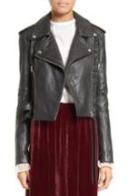 Women's Mcq Alexander Mcqueen Lace-up Leather Jacket