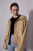 Women's Topshop Boutique Cropped Parka Us (fits Like 0-2) - Beige