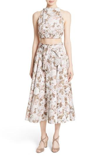 Women's Rebecca Taylor Penelope Floral Crop Top