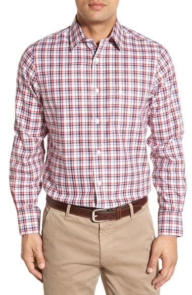 Men's Nordstrom Men's Shop Smartcare(tm) Fit Plaid Sport Shirt
