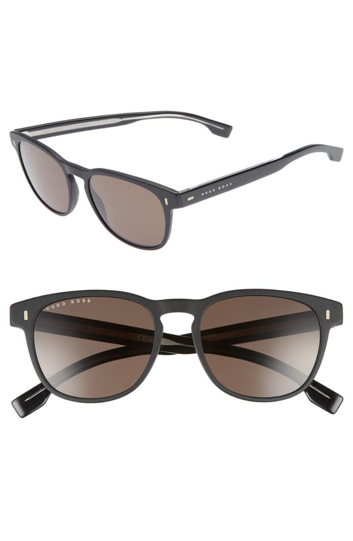 Men's Boss B0926s 49mm Polarized Sunglasses - Matte Black/ Gray Blue