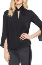 Women's Vince Camuto Twist Neck Handkerchief Sleeve Satin Top - Red