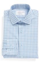 Men's Lorenzo Uomo Trim Fit Plaid Dress Shirt .5 - 34/35 - Blue