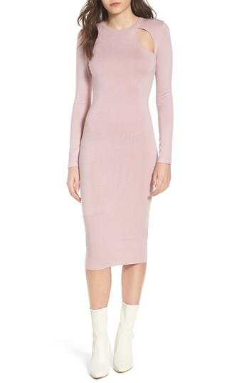 Women's Lost Ink Body-con Midi Dress, Size - Pink