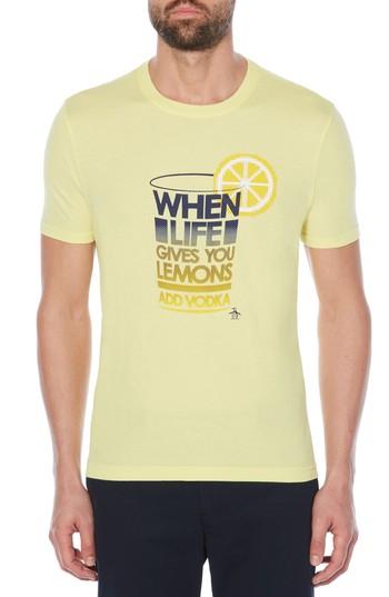 Men's Original Penguin When Life Gives You Lemons T-shirt - Yellow