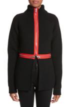 Women's Givenchy Zip Cutaway Knit Cardigan - Black