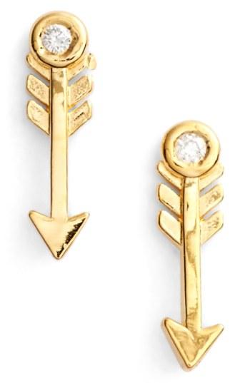 Women's Shy By Se Diamond Arrow Stud Earrings