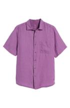 Men's Tommy Bahama Seaspray Breezer Regular Fit Linen Sport Shirt - Purple
