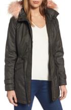 Women's Sebby Waxed Cotton Parka With Faux Fur Hood