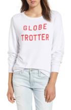 Women's Wildfox Globetrotter Baggy Beach Pullover - White