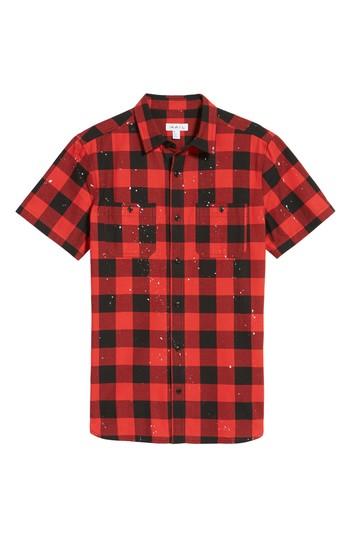 Men's The Rail Paint Splatter Shirt - Red