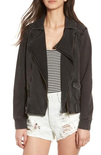 Women's Bp. Knit Moto Jacket - Black