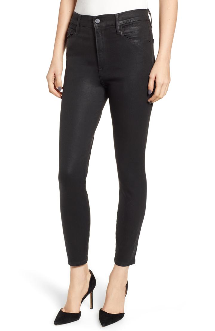 Women's Frame Ali High Waist Crop Cigarette Skinny Jeans - Black