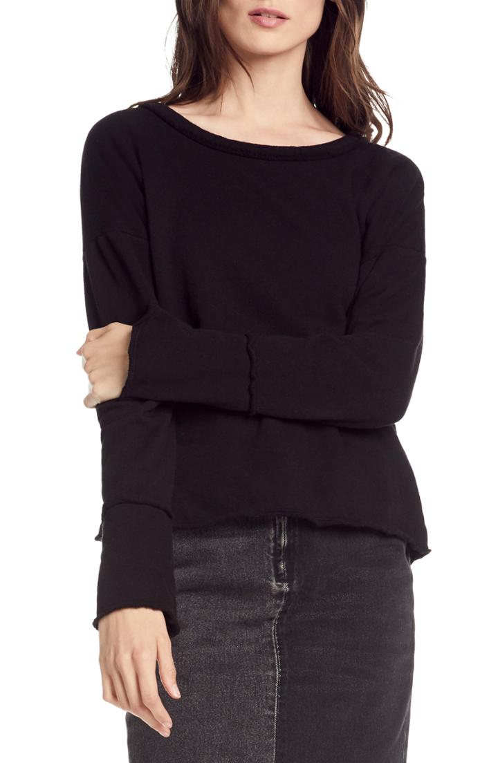Women's Michael Stars Cozy Terry Top - Black