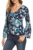 Women's Lucky Brand Encinitas Bell Sleeve Top - Blue