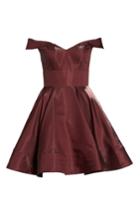 Women's Xscape Off The Shoulder Shimmer Party Dress - Red