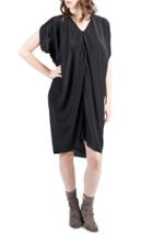 Women's Kinwolfe Silk Maternity/nursing Dress - Black
