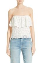 Women's Rebecca Taylor Off The Shoulder Lace Top - White