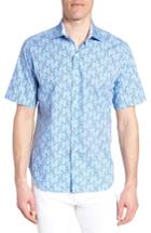 Men's Tailorbyrd Baer Regular Fit Print Sport Shirt - Blue
