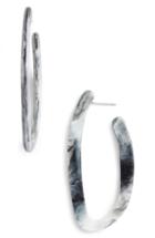 Women's Halogen Hacked Classic Elongated Hoop Earrings
