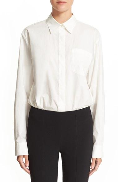 Women's T By Alexander Wang Cotton Poplin Bodysuit