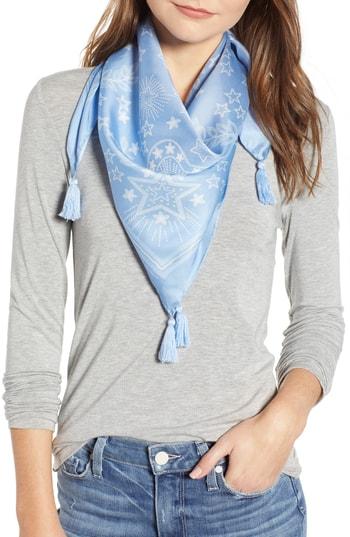 Women's Rebecca Minkoff Celestial Silk Scarf, Size - Blue