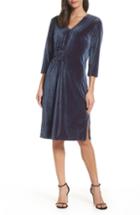 Women's Chelsea28 Stripe Velvet Burnout Dress - Blue