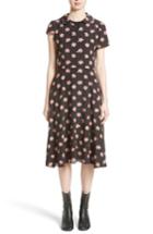 Women's Junya Watanabe Floral Print Crepe De Chine Shirtdress