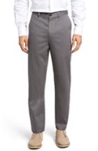 Men's Nordstrom Men's Shop 'classic' Smartcare(tm) Relaxed Fit Flat Front Cotton Pants X 30 - Blue (online Only)