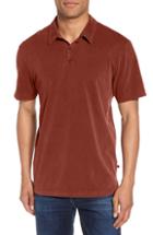 Men's James Perse Slim Fit Sueded Jersey Polo (xl) - Red
