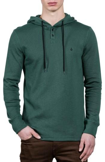 Men's Volcom Murphy Thermal Hoodie - Green
