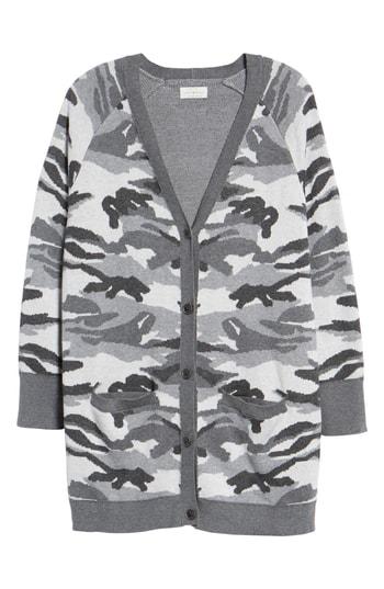 Women's Lucky Brand Button Front Camo Cardigan