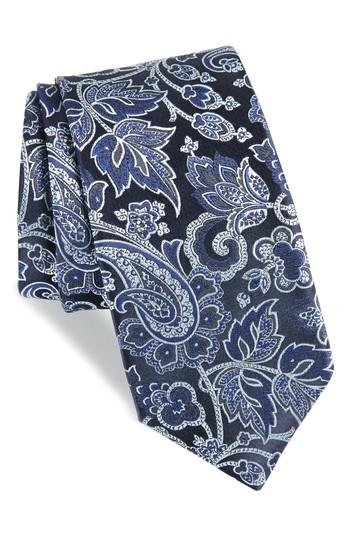 Men's Boss Paisley Silk Tie, Size - Black