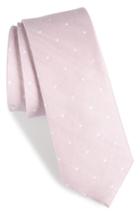 Men's The Tie Bar Bulletin Dot Silk & Linen Tie, Size - Purple