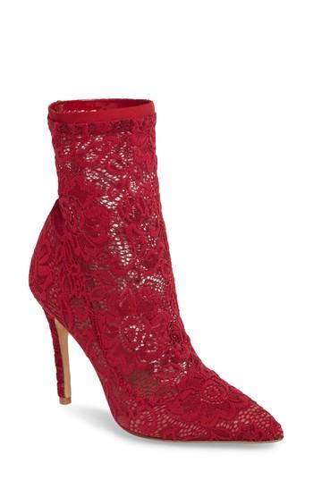 Women's Charles By Charles David Player Sock Bootie M - Red