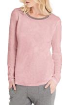 Women's Michael Stars Long Sleeve Ringer Tee, Size - Pink