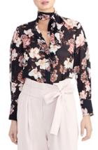 Women's Rachel Roy Collection Floral Bow Blouse - Black