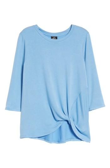 Women's Bobeau Lightweight Twist Hem Top - Blue