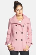 Women's Thread & Supply Double Breasted Peacoat - Pink