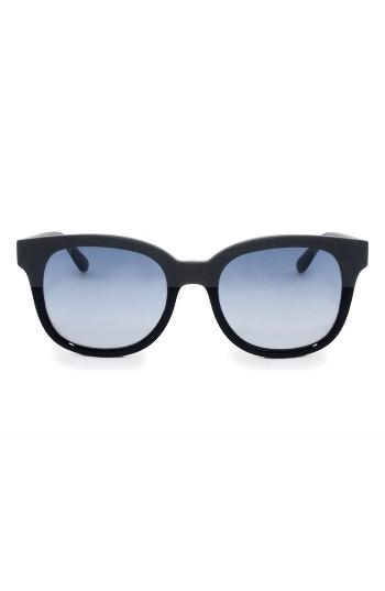 Women's Glassing New Age 53mm Retro Sunglasses - Black/ Mirror