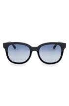 Women's Glassing New Age 53mm Retro Sunglasses - Black/ Mirror