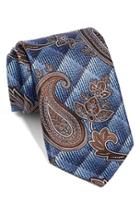 Men's Ermenegildo Zegna Paisley Silk Tie, Size - Blue